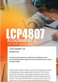 LCP4807 Assignment 1 Due March 2026  - Distinction Guaranteed