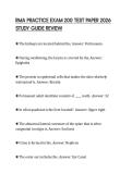 RMA PRACTICE EXAM 200 TEST PAPER 2026  STUDY GUIDE REVIEW