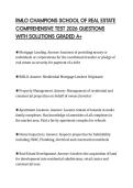 RMLO CHAMPIONS SCHOOL OF REAL ESTATE COMPREHENSIVE TEST 2026 QUESTIONS WITH SOLUTIONS GRADED A&plus;