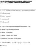 Florida Fire Officer 1 EXAM &lpar;2025&sol;2026&rpar; QUESTIONS AND &lpar;elaborated&rpar; ANSWERS WITH COMPLETE SOLUTIONS