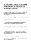 RMLO CHAMPIONS SCHOOL OF REAL ESTATE EXAM SCRIPT 2026 FULL QUESTIONS AND ANSWERS ALREADY PASSED