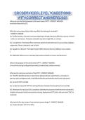 CDC SERVICES LEVEL 7 QUESTIONS WITH CORRECT ANSWERS 2025