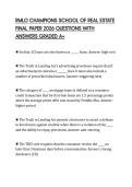 RMLO CHAMPIONS SCHOOL OF REAL ESTATE FINAL PAPER 2026 QUESTIONS WITH ANSWERS GRADED A&plus;