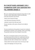 RN CONCEPT-BASED ASSESSMENT LEVEL 1 EXAMINATION SCRIPT 2026 QUESTIONS WITH FULL ANSWERS GRADED A&plus;