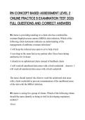 RN CONCEPT-BASED ASSESSMENT LEVEL 2 ONLINE PRACTICE B EXAMINATION TEST 2026 FULL QUESTIONS AND CORRECT ANSWERS