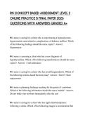 RN CONCEPT-BASED ASSESSMENT LEVEL 2 ONLINE PRACTICE B FINAL PAPER 2026 QUESTIONS WITH ANSWERS GRADED A&plus;