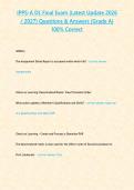 IPPS-A DL Final Exam &lpar;Latest Update 2026 2027&rpar; Questions & Answers -Grade A- 100- Correct