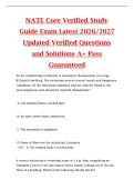NATE Core Certification Study Guide Exam 2026&sol;2027 &ndash; Updated Practice Questions and Comprehensive Review