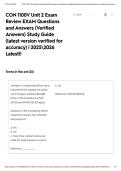 CON 1100V Unit 2 Exam Review EXAM Questions and Answers &lpar;Verified Answers&rpar; Study Guide &lpar;latest version verified for accuracy&rpar; &vert; 20252026 Latest&excl;&excl;