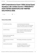 MSW Comprehensive Exam &vert;&vert; 2026 &lpar;Actual Exam&rpar; Questions with verified Answers &vert; FREQUENTLY MOST TESTED QUESTIONS AND VERIFIED SOLUTIONS &commat; 2026