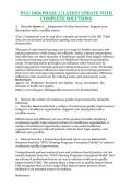 WGU D026 PHASE 2 &vert; LATEST UPDATE WITH COMPLETE SOLUTIONS