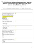NSG 530 Exam 1 &ndash; Advanced Pathophysiology &vert; Graduate  Nursing Program &vert; 2026&sol;2027 &vert; Questions and Correct  Answers &vert; Complete Exam Material 