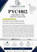 PYC4812 Assignment 3 &lpar;DETAILED ANSWERS&rpar; 2026 - DISTINCTION GUARANTEED