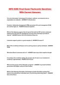 INFS 6000 Final Exam Flashcards Questions With Correct Answers 