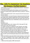 WGU C202 PRE-ASSESSMENT TEST QUESTIONS AND ANSWERS