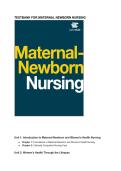 Maternal Newborn Nursing Comprehensive Test Bank with Practice Questions and Answers