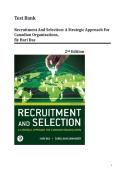 Test Bank for Recruitment and Selection&colon; A Strategic Approach for Canadian Organizations&comma; 2nd edition By Hari Das&vert;&vert; All Chapters 1- 10&vert; LATEST VERSION