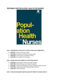 Population Health for Nurses Comprehensive Test Bank with Practice Questions and Answers