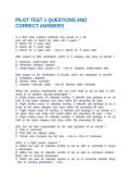PILOT TEST 1 QUESTIONS AND CORRECT ANSWERS