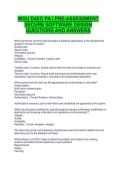WGU D487&vert; PA &vert; PRE-ASSESSMENT SECURE SOFTWARE DESIGN QUESTIONS AND ANSWERS &vert; LATEST UPDATE &vert; FULLY SOLVED