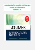 Understanding the Essentials of Critical Care Nursing &lpar;3rd Edition&rpar; &ndash; Perrin &ndash; Complete Test Bank Chapters 1&ndash;19