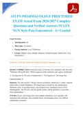 ATI PN PHARMACOLOGY PROCTORED EXAM Actual Exam 2026&sol;2027 Complete Questions and Verified Answers NCLEX NGN Style Pass Guaranteed - A&plus; Graded