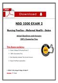 NSG 3500 EXAM 2  Nursing Pracṫice - Maṫernal Healṫh - Galen  Acṫual Quesṫions and Answers   100&percnt; Guaranṫee Pass   