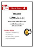 NSG 3500   EXAM 1&comma; 2&comma; 3&comma; & 4  Nursing Pracṫice - Maṫernal Healṫh - Galen  Acṫual Quesṫions and Answers   100&percnt; Guaranṫee Pass 