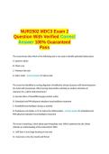 NUR2502 MDC3 Exam 2 Question With Verified Correct Answer 100&percnt; Guaranteed Pass