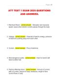 ATT TEST 1 EXAM 2025 QUESTIONS AND ANSWERS&period;