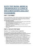 Elite Medical Terminology & Clinical Documentation Test Bank &lpar;2026&sol;2027&rpar; &vert; Quick & Easy Medical Terminology 9th Ed&period; &lpar;Leonard&rpar; 