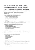 ATLS 10th Edition Post Test 1&comma; 2&comma; 3 & 4 Actual Questions with Verified Answers &lpar;2025 &lowbar; 2026&rpar;&comma; 100- Guarantee Score Pass&period;pdf