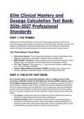 2026-2027 Elite Nursing Dosage Calculation & Clinical Mastery Test Bank &vert; NCLEX & ISMP Prep