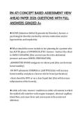 RN ATI CONCEPT BASED ASSESSMENT VIEW AHEAD PAPER 2026 QUESTIONS WITH FULL ANSWERS GRADED A&plus;