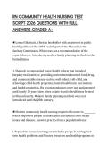 RN COMMUNITY HEALTH NURSING TEST SCRIPT 2026 QUESTIONS WITH FULL ANSWERS GRADED A&plus;