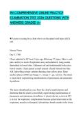 RN COMPREHENSIVE ONLINE PRACTICE EXAMINATION TEST 2026 QUESTIONS WITH ANSWERS GRADED A&plus;