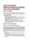 2026&sol;2027 Elite Medical-Surgical Nursing Test Bank &lpar;55 Q&A&rpar; &vert; Aligned with deWit's Concepts & Practice 