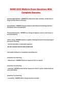 NURS 2535 Midterm Exam Questions With Complete Answers 