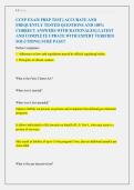 CCEP EXAM PREP TEST&vert;&vert; ACCURATE AND FREQUENTLY TESTED QUESTIONS AND 100&percnt; CORRECT ANSWERS WITH RATIONALES&vert;&vert; LATEST AND COMPLETE UPDATE WITH EXPERT VERIFIED SOLUTIONS&vert;&vert; SURE PASS&excl;&excl;