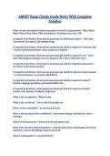ABRET Exam &lpar;Study Guide Note&rpar; With Complete  Solution