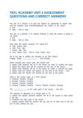 TEFL ACADEMY UNIT 2 ASSESSMENT QUESTIONS AND CORRECT ANSWERS