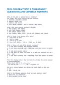TEFL ACADEMY UNIT 5 ASSESSMENT QUESTIONS AND CORRECT ANSWERS