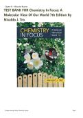 TEST BANK FOR Chemistry in Focus&colon; A Molecular View of Our World 7th Edition by Nivaldo J&period; Tro &vert; Newest Edition 2026