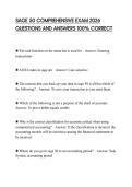 SAGE 50 COMPREHENSIVE EXAM 2026 QUESTIONS AND ANSWERS 100&percnt; CORRECT