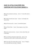 SAGE 50 ACTUAL EXAM PAPER 2026 QUESTIONS WITH SOLUTIONS GRADED A&plus;