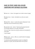 SAGE 50 STUDY GUIDE 2026 SOLVED QUESTIONS WITH DETAILED SOLUTIONS