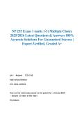 NP 235 Exam 1 &lpar;units 1-3&rpar; Multiple Choice 2025&sol;2026 Latest Questions & Answers 100&percnt; Accurate Solutions For Guaranteed Success &vert; Expert-Verified&comma; Graded A&plus;