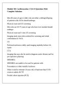 Module 3B&colon; Cardiovascular&comma; CSA &num;3 Questions With Complete Solutions