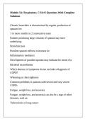 Module 3A&colon; Respiratory&comma; CSA &num;3 Questions With Complete Solutions