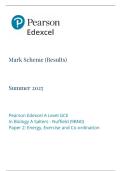 Pearson Edexcel A Level Biology 9BN0&sol;02 Paper 2 June 2025 Mark Scheme &lpar;MS&rpar;
